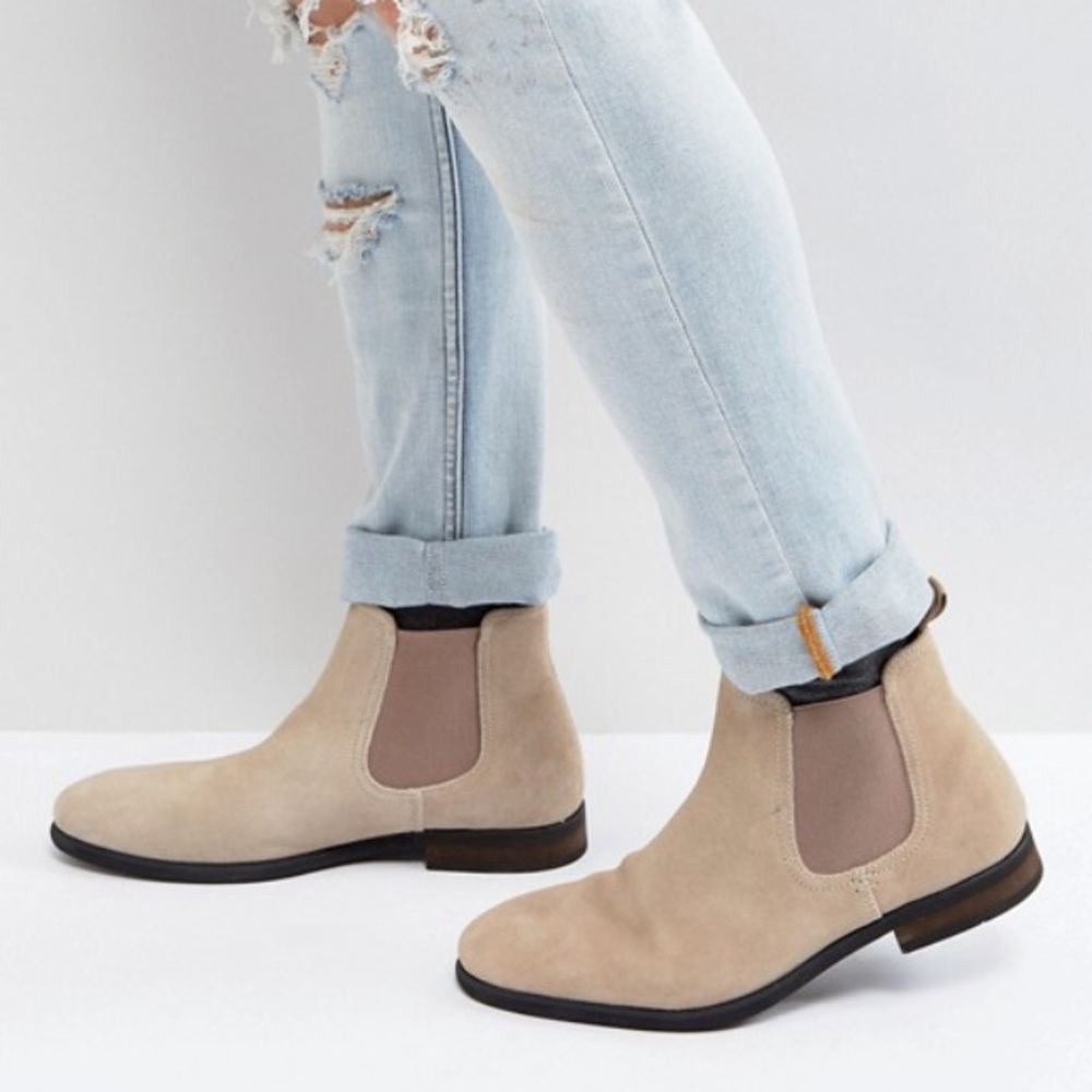 Call it Spring men’s suede tan Chelsea boots